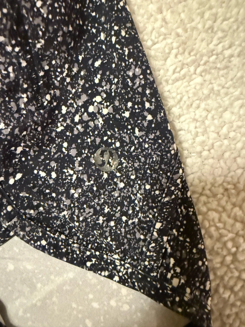 Lululemon Run Times Shorts Mini Splatter White Black 4